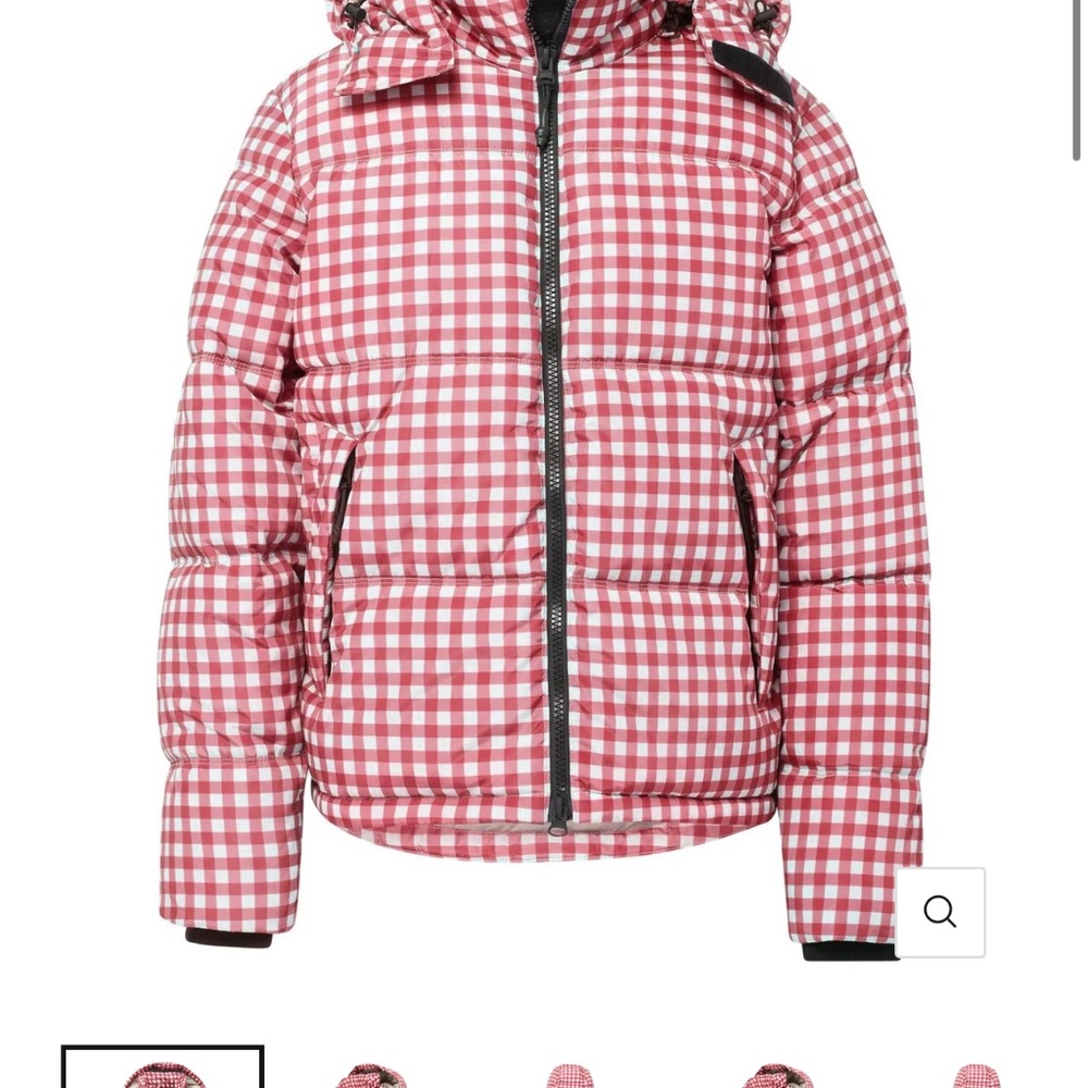 The Very Warm Red Check Hooded puffer - Picture 2 of 5